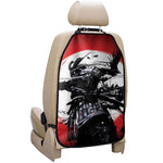 Samurai And Crow Print Car Seat Organizers