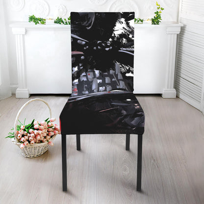 Samurai And Crow Print Dining Chair Slipcover