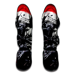 Samurai And Crow Print Muay Thai Shin Guard