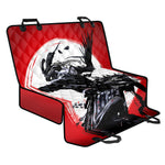 Samurai And Crow Print Pet Car Back Seat Cover