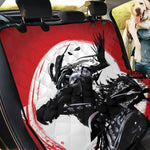 Samurai And Crow Print Pet Car Back Seat Cover