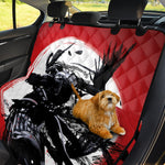 Samurai And Crow Print Pet Car Back Seat Cover