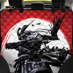 Samurai And Crow Print Pet Car Back Seat Cover