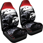 Samurai And Crow Print Universal Fit Car Seat Covers