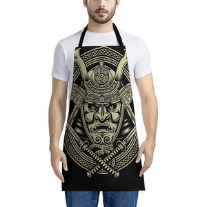 Samurai Warrior Mask Print Apron