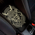 Samurai Warrior Mask Print Car Center Console Cover