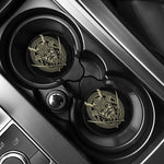 Samurai Warrior Mask Print Car Coasters