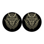 Samurai Warrior Mask Print Car Coasters