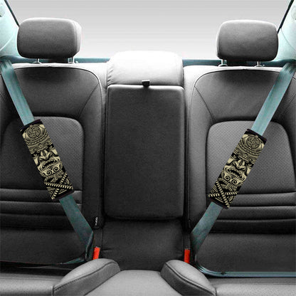 Samurai Warrior Mask Print Car Seat Belt Covers