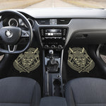 Samurai Warrior Mask Print Front and Back Car Floor Mats