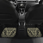 Samurai Warrior Mask Print Front and Back Car Floor Mats