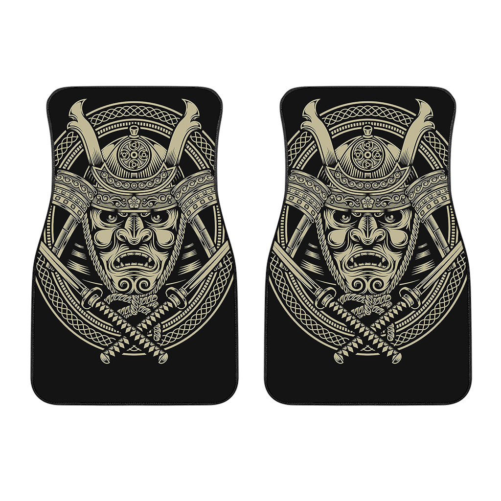 Samurai Warrior Mask Print Front Car Floor Mats