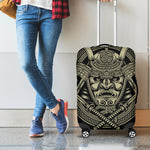 Samurai Warrior Mask Print Luggage Cover