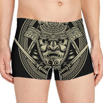 Samurai Warrior Mask Print Men's Boxer Briefs