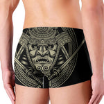 Samurai Warrior Mask Print Men's Boxer Briefs