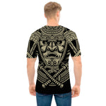 Samurai Warrior Mask Print Men's T-Shirt
