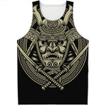 Samurai Warrior Mask Print Men's Tank Top