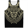 Samurai Warrior Mask Print Men's Tank Top