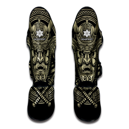 Samurai Warrior Mask Print Muay Thai Shin Guard