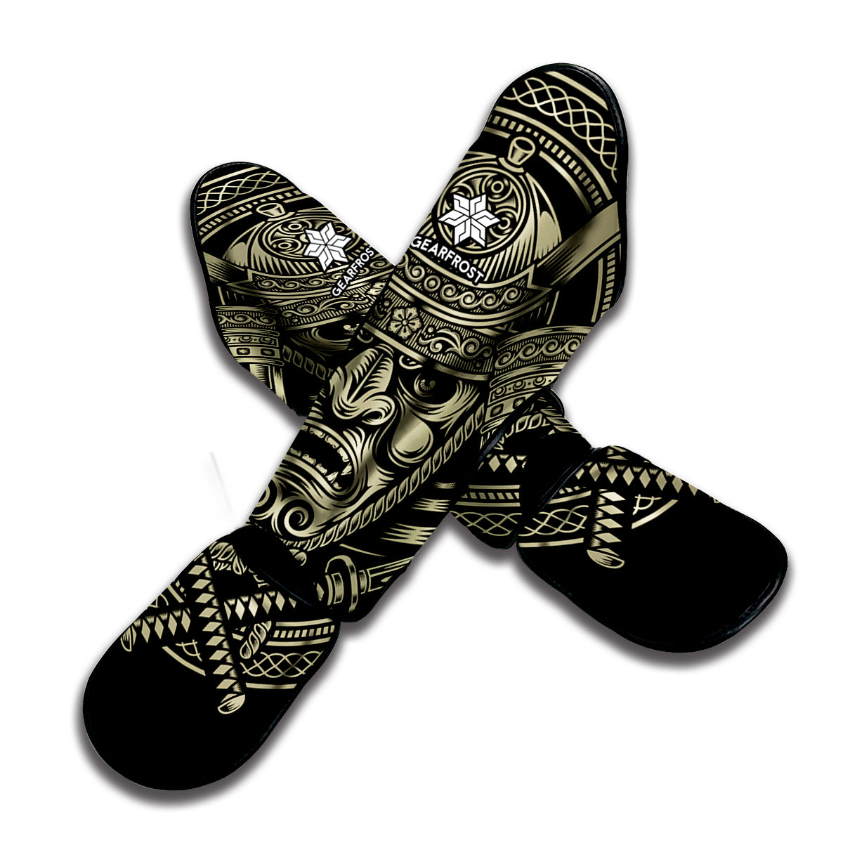 Samurai Warrior Mask Print Muay Thai Shin Guard