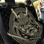 Samurai Warrior Mask Print Pet Car Back Seat Cover