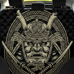 Samurai Warrior Mask Print Pet Car Back Seat Cover