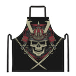 Samurai Warrior Skull Print Apron