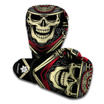 Samurai Warrior Skull Print Boxing Gloves