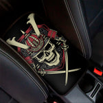 Samurai Warrior Skull Print Car Center Console Cover