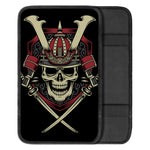 Samurai Warrior Skull Print Car Center Console Cover
