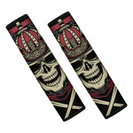 Samurai Warrior Skull Print Car Seat Belt Covers