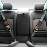 Samurai Warrior Skull Print Car Seat Belt Covers