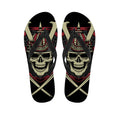 Samurai Warrior Skull Print Flip Flops