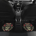 Samurai Warrior Skull Print Front and Back Car Floor Mats