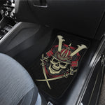 Samurai Warrior Skull Print Front and Back Car Floor Mats