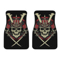 Samurai Warrior Skull Print Front Car Floor Mats