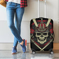 Samurai Warrior Skull Print Luggage Cover