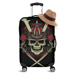 Samurai Warrior Skull Print Luggage Cover