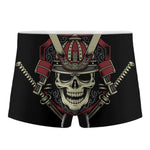 Samurai Warrior Skull Print Men's Boxer Briefs