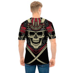 Samurai Warrior Skull Print Men's T-Shirt