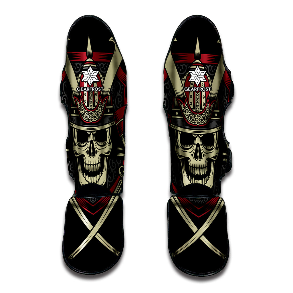 Samurai Warrior Skull Print Muay Thai Shin Guard