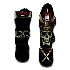 Samurai Warrior Skull Print Muay Thai Shin Guard