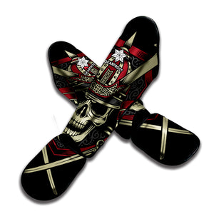 Samurai Warrior Skull Print Muay Thai Shin Guard