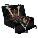 Samurai Warrior Skull Print Pet Car Back Seat Cover
