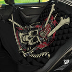 Samurai Warrior Skull Print Pet Car Back Seat Cover
