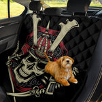 Samurai Warrior Skull Print Pet Car Back Seat Cover
