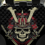 Samurai Warrior Skull Print Pet Car Back Seat Cover