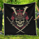 Samurai Warrior Skull Print Quilt