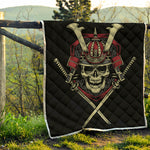 Samurai Warrior Skull Print Quilt