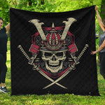 Samurai Warrior Skull Print Quilt